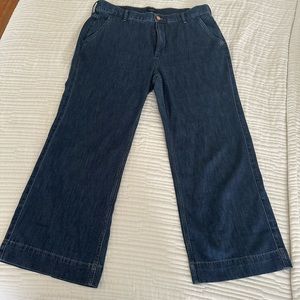 JCrew Factory dark denim slacks. Size 32 PETITE